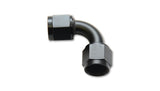 Vibrant -6AN Female 90 Degree Union Adapter (AN to AN) - Anodized Black Only - 10732