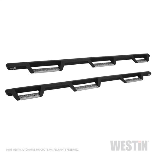 Westin/HDX 07-18 Chevrolet Silverado 2500 6.5ft Drop Wheel to Wheel Nerf Step Bars - Textured Black - 56-5345752