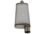 aFe MACHForce XP SS Muffler 3in Center Inlet / 3in Offset Outlet 18in L x 9in W x4in H Body - 49M00020