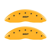MGP 2 Caliper Covers Engraved Front MGP Yellow Finish Black Char 2005 Chevy Silverado 1500 - 14238FMGPYL