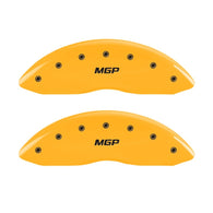MGP 2 Caliper Covers Engraved Front MGP Yellow Finish Black Characters 2005 Toyota Tundra - 16163FMGPYL