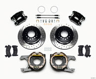 Wilwood D154 P/S Park Brake Kit Drilled Jeep Dana 35 2.56 Off 5-lug w/ lines - 140-12567-D