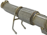 aFe Twisted Steel 3in. 304 SS Street Series Downpipe 16-18 Ford Focus RS I4-2.3L (t) - 48-33024-HC