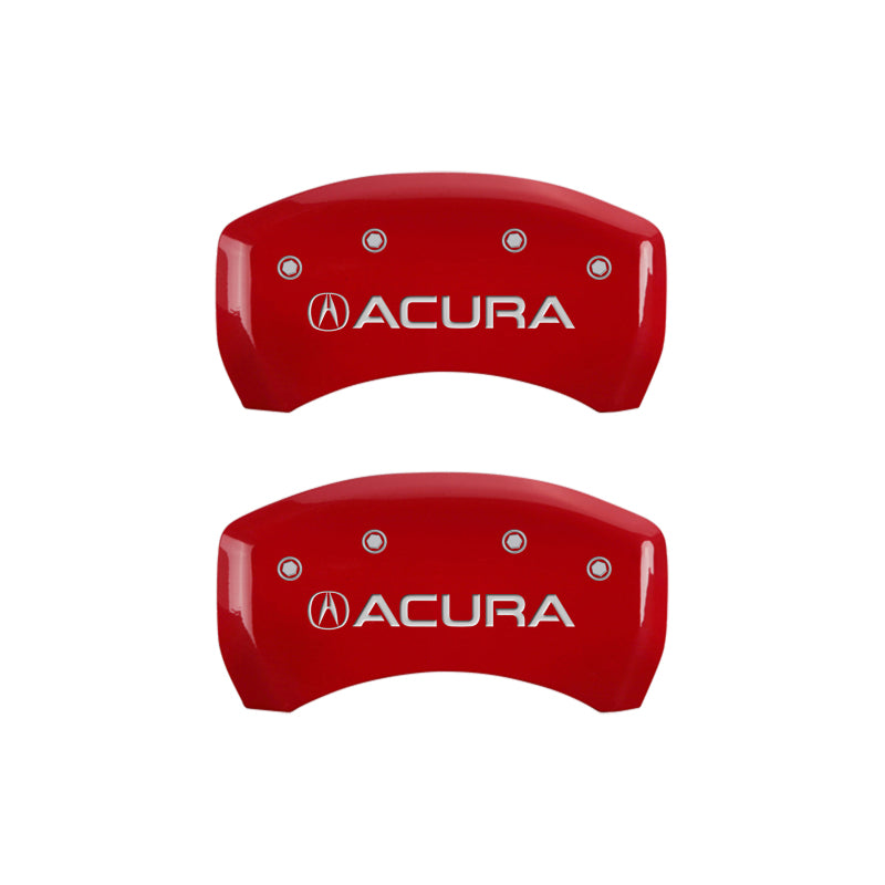 MGP 4 Caliper Covers Engraved Front & Rear Acura Yellow finish black ch - 39018SACUYL