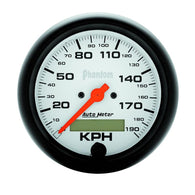 Autometer Phantom 3-3/8in 190 KM/H Speedometer Electric Program w/ LCD Odometer - 5887-M