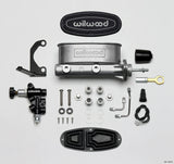 Wilwood HV Tandem M/C Kit w L/H Bracket & Prop Valve - 7/8in Bore-W/Pushrod - Early Mustang - 261-13272