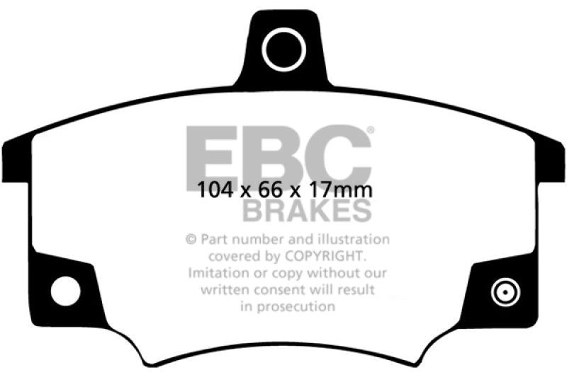 EBC 83 Fiat 124 Spider 2 Greenstuff Front Brake Pads - DP2420/2