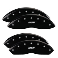 MGP 4 Caliper Covers Engraved Front & Rear MGP Black finish silver ch - 34006SMGPBK