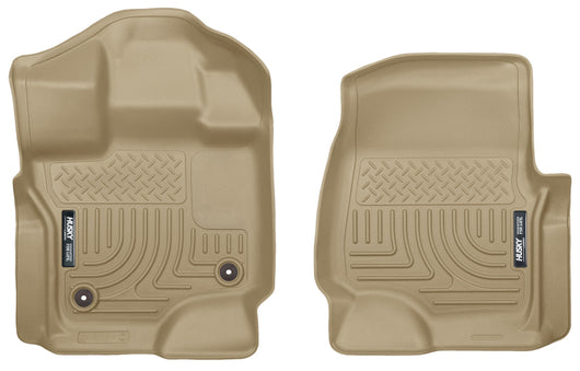 Husky Liners 15 Ford F-150 Super/Super Crew Cab WeatherBeater Tan Front Floor Liners - 18363