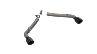 QTP 10-13 Chevrolet Camaro SS 6.2L 304SS Eliminator Muffler Delete Axle Back Exhaust w/4.5in Blk Tip - 700110B
