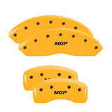 MGP 4 Caliper Covers Engraved Front JEEP Engraved Rear JEEP Grill Logo Yellow finish black ch - 42010SJPLYL