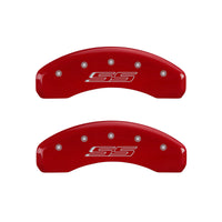MGP 4 Caliper Covers Engraved Front Gen 5/Camaro Engraved Rear Gen 5/SS Yellow finish black ch - 14036SCS5YL