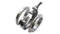 Vibrant T304 SS V-Band Flange Assembly for 3.5in O.D. Tubing incl 2 V-Band flanges & 1 V-Band Clamp - 1492