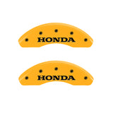 MGP 4 Caliper Covers Engraved Front Honda Engraved Rear H Logo Yellow finish black ch - 20217SHOHYL