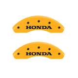 MGP 4 Caliper Covers Engraved Front Honda Rear H Logo Yellow Finish Black Char 2003 Honda Element - 20076SHOHYL