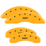 MGP 4 Caliper Covers Engraved Front & Rear MGP Black finish silver ch - 14220SMGPBK