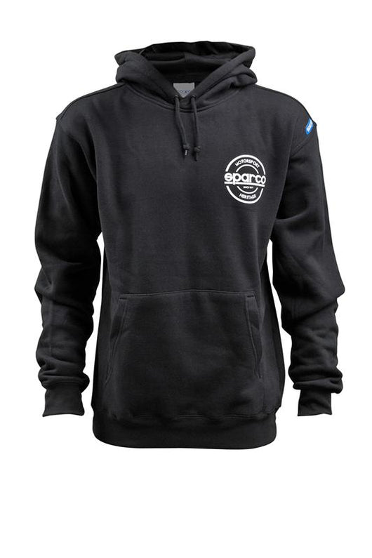 Sparco Swtshrt Hooded S-Seal Blk Xsml - SP03300NR0XS