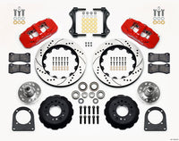 Wilwood AERO6 Front Hub Kit 14.00in Drill Red TCI-IFS 71-78 (Pinto Based) - 140-13226-DR
