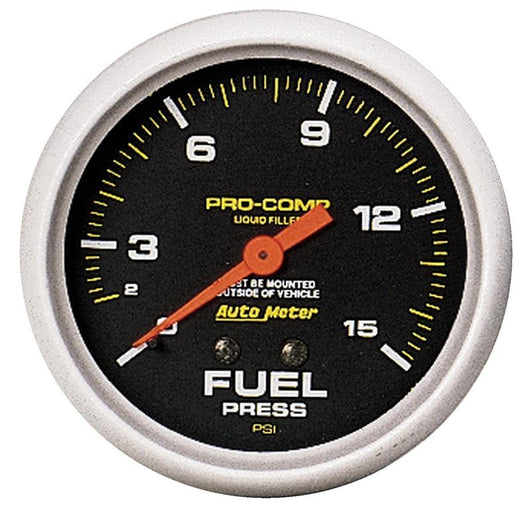 Autometer Liquid Filled Mechanical 66.7mm 0-15 PSI Fuel Pressure Gauge - 5411