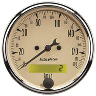 Autometer 3-1/8in 0-190km/h Antique Beige Elec. Programmable Speedometer - 1887-M
