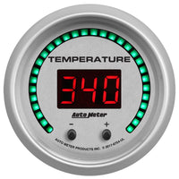Autometer 52.4mm Silver Switchable 60-340 Degrees F/40-170 Degrees C Ultra-Lite Elite Digital Gauge - 6754-UL