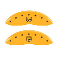 MGP 4 Caliper Covers Engraved Front Viper Rear Snake Yellow Finish Black Char 2002 Dodge Viper - 12203SSNPYL