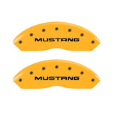 MGP 4 Caliper Covers Engraved Front Mustang Rear Sn95/Gt Yellow Finish Black Char 2001 Ford Mustang - 10095SMG1YL