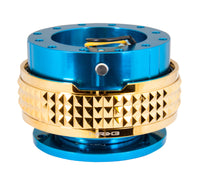 NRG Quick Release Kit - Pyramid Edition - Blue Body / Chrome Gold Pyramid Ring - SRK-210BL/CG