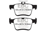 EBC 2017+ Volkswagen Atlas 2.0L Turbo Greenstuff Rear Brake Pads - DP62153