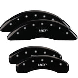 MGP 4 Caliper Covers Engraved Front & Rear MGP Black finish silver ch - 15211SMGPBK