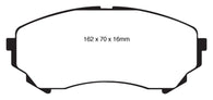 EBC 08-13 Cadillac CTS 3.6 (315mm Rear Rotors) Yellowstuff Front Brake Pads - DP41828R