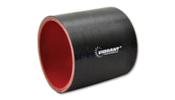 Vibrant 4 Ply Reinforced Silicone Straight Hose Coupling - 2.75in I.D. x 3in long (BLACK) - 2712