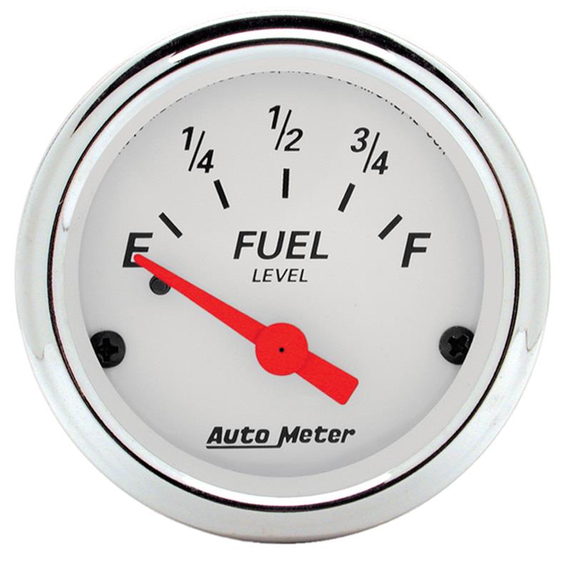 Autometer Arctic White 52mm 0E-90F Short Sweep Electronic Fuel Level Gauge - 1315