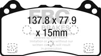 EBC 15-16 Ford Focus RS Yellowstuff Front Brake Pads - DP42274R