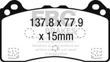 EBC 16-18 Ford Focus RS Redstuff Ceramic Low Dust Front Brake Pads - DP32274C