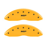 MGP 4 Caliper Covers Engraved Front & Rear MGP Yellow finish black ch - 15220SMGPYL