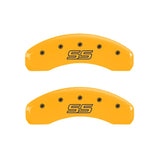MGP 4 Caliper Covers Engraved Front & Rear Trailblazer SS Yellow Finish Black Char 2004 Chevy SSR - 14031STSSYL