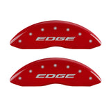 MGP 4 Caliper Covers Engraved Front & Rear EDGE/2015 Red finish silver ch - 10241SEDERD