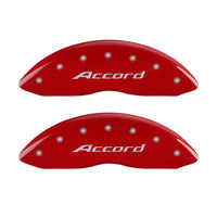 MGP 4 Caliper Covers Engraved Front Accord Engraved Rear Accord Red finish silver ch - 20219SACCRD