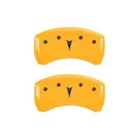 MGP 4 Caliper Covers Engraved Front Pontiac Rear Arrow Yellow Finish Blk Char 2009 Pontiac Solstice - 18030SPONYL