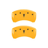 MGP 4 Caliper Covers Engraved Front Pontiac Rear Arrow Yellow Finish Blk Char 2001 Pontiac Firebird - 18028SPONYL