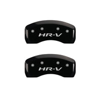 MGP 4 Caliper Covers Engraved Front Honda Engraved Rear HR-V Black finish silver ch - 20217SHRVBK