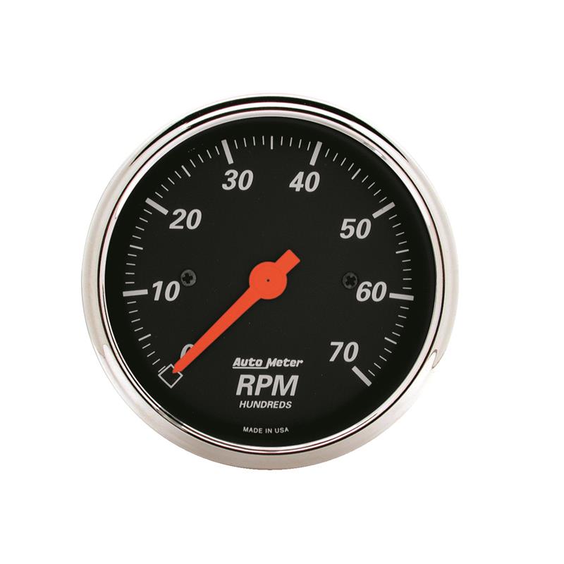 Autometer Designer Black 3-1/8in Electrical 7k RPM Tachometer - 1478