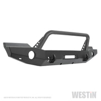 Westin 07-18 Jeep Wrangler JK WJ2 Full Width Front Bumper w/Bull Bar Textured Black - 59-80045