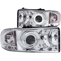 ANZO 1994-2001 Dodge Ram Projector Headlights w/ Halo Chrome - 111195