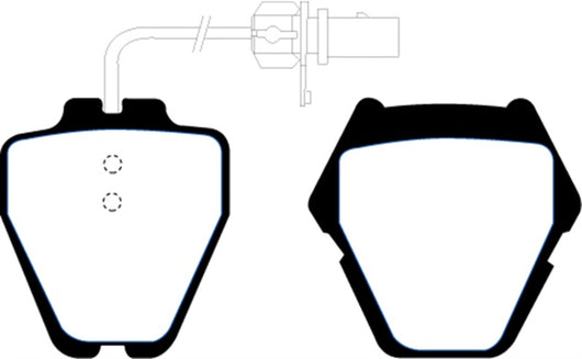 EBC 99-01 Audi A6 Quattro 2.7 Twin Turbo Sedan (8 Pad Set) Yellowstuff Front Brake Pads - DP41348R