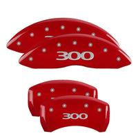 MGP 4 Caliper Covers Engraved Front & Rear 300 Red finish silver ch - 32016S300RD