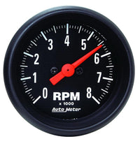 Autometer Z-Series 52mm 8000RPM Tachometer - 2698