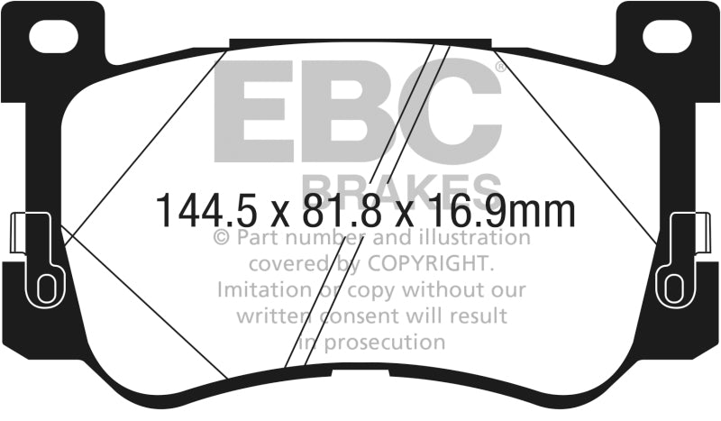 EBC 2017+ Genesis G90 5.0L Redstuff Front Brake Pads - DP33076C