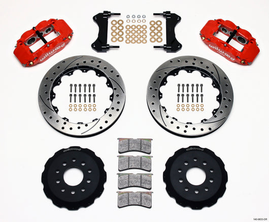 Wilwood Narrow Superlite 6R Front Hat Kit 13.06in Drilled Red 98-02 Camaro/Firebird - 140-9833-DR